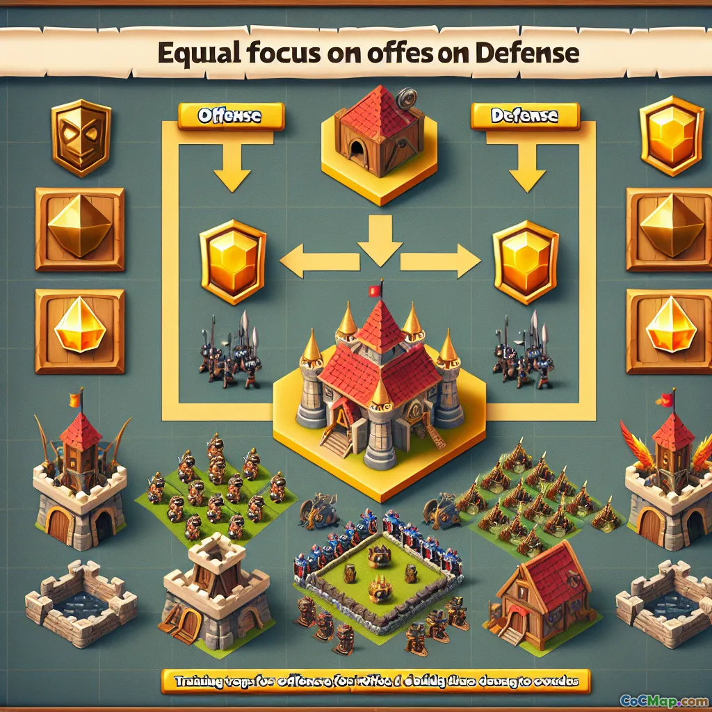 Balancing offense and defense during Town Hall upgrades in Clash of Clans