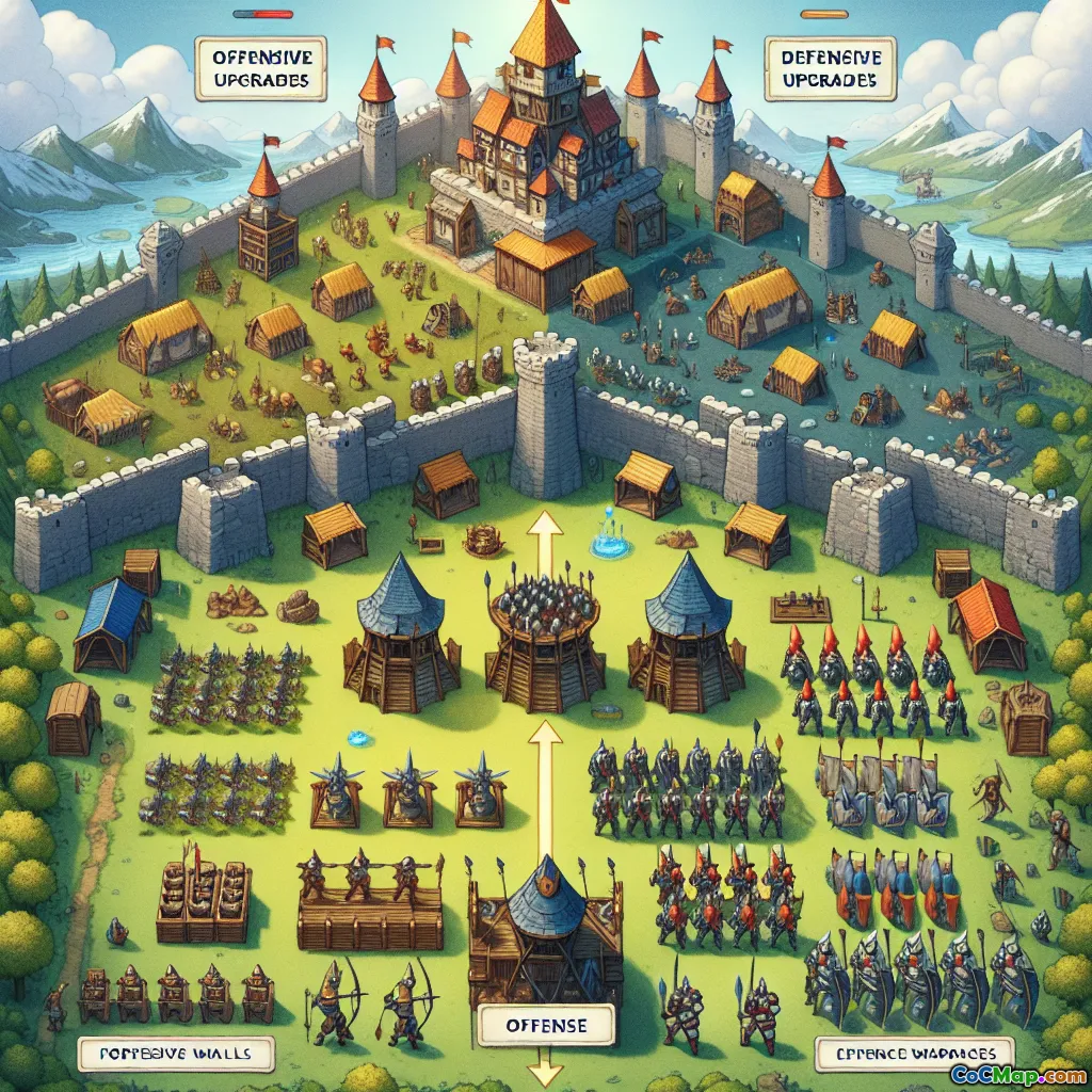 Balancing Offensive and Defensive Upgrades for Victory
