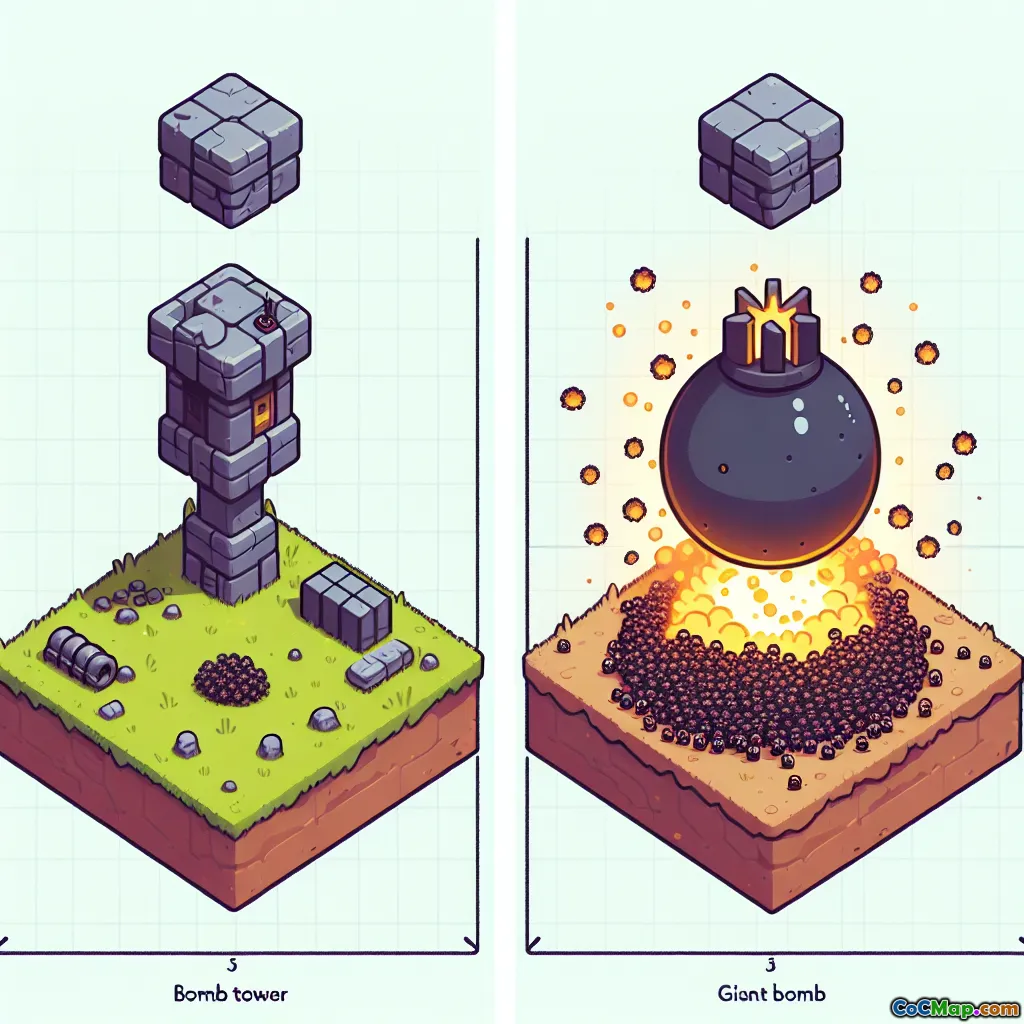 Bomb Tower vs Giant Bomb: Which Deals More Splash Damage to Swarms?