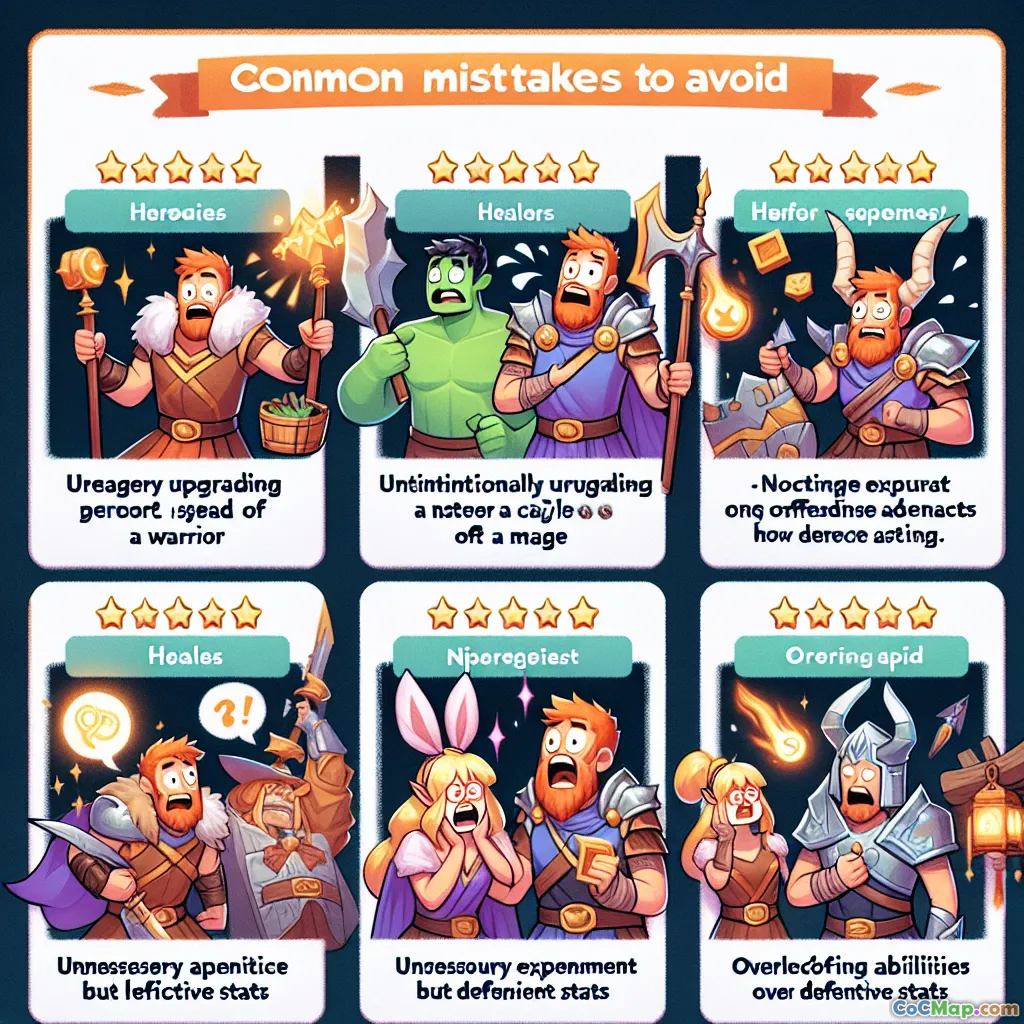 戦闘力向上のためのヒーロー強化時に避けるべき一般的なミス