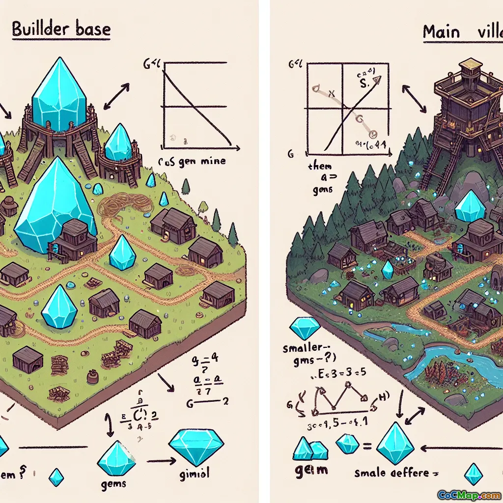 Comparing Gem Mine Efficiency: Builder Base vs Main Village Strategies