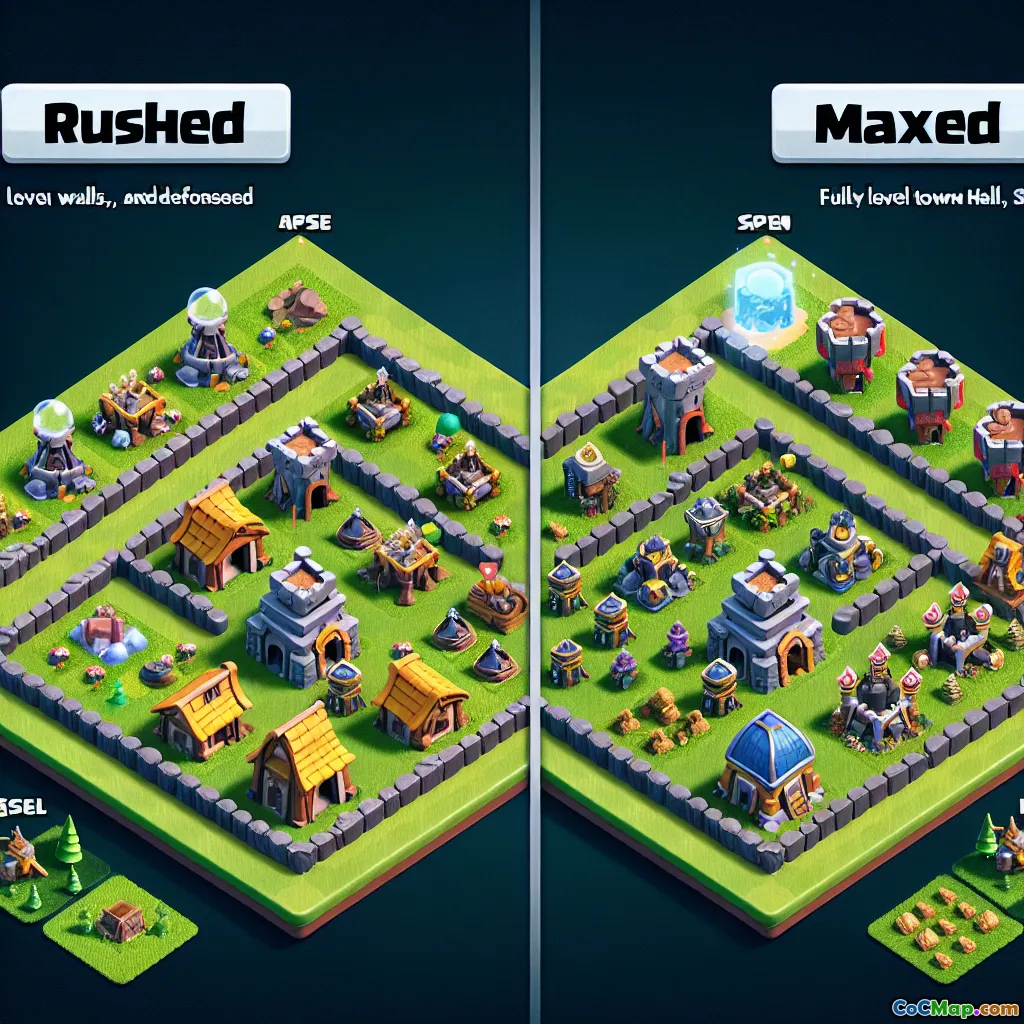 Comparing Upgrade Paths: Rushed vs. Maxed Town Hall Strategies