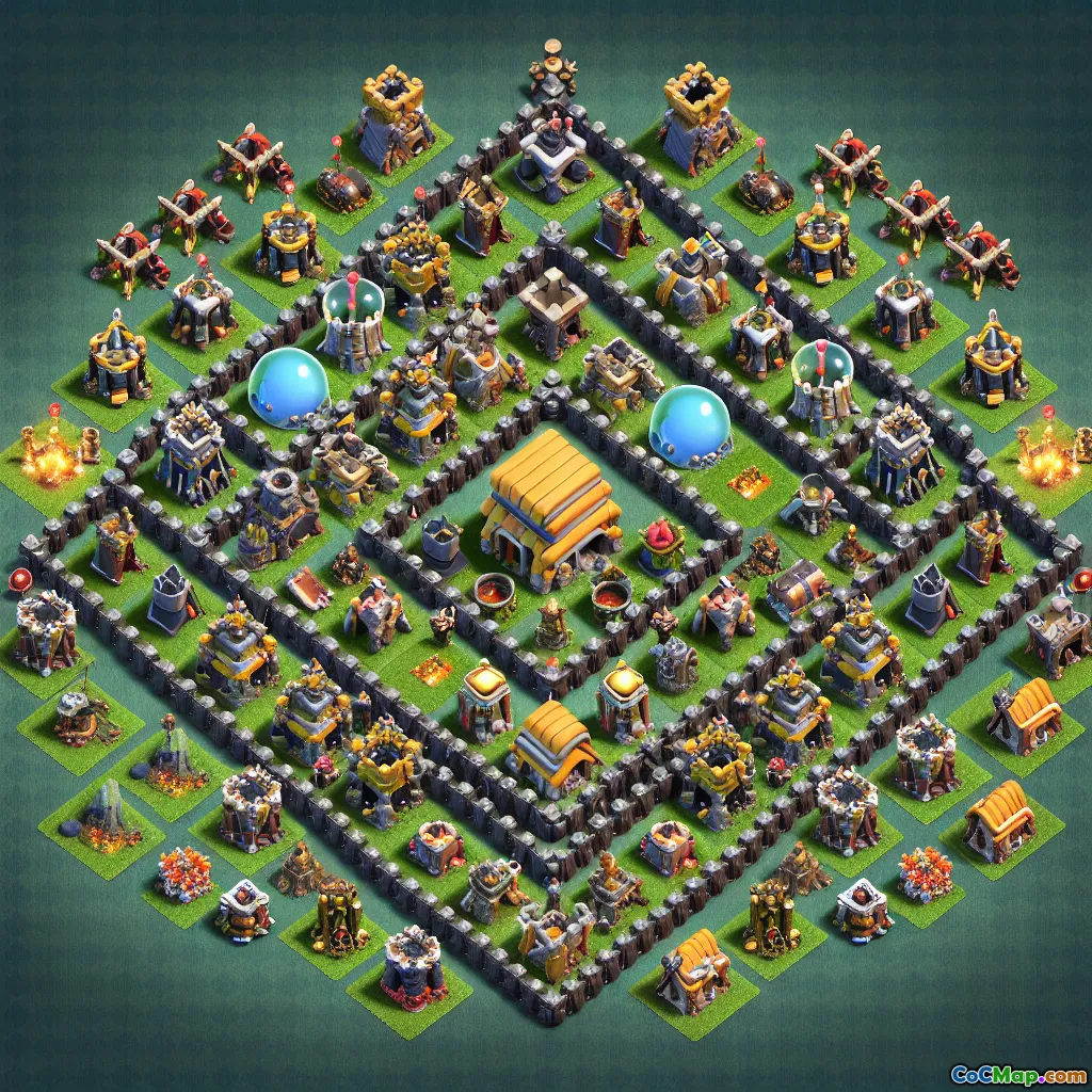 Proiectarea unui aspect de apărare echilibrat în Clash of Clans