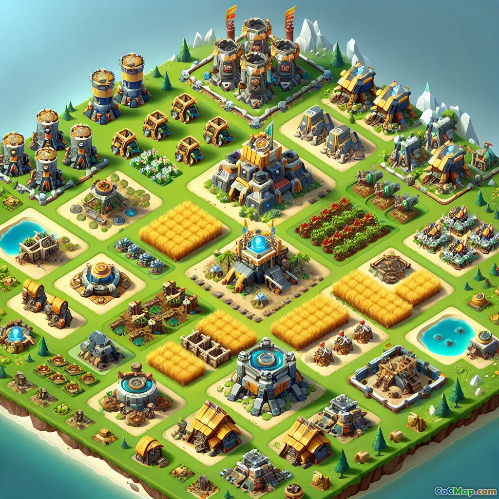 دليل لأفضل تصاميم قواعد الزراعة في Clash of Clans
