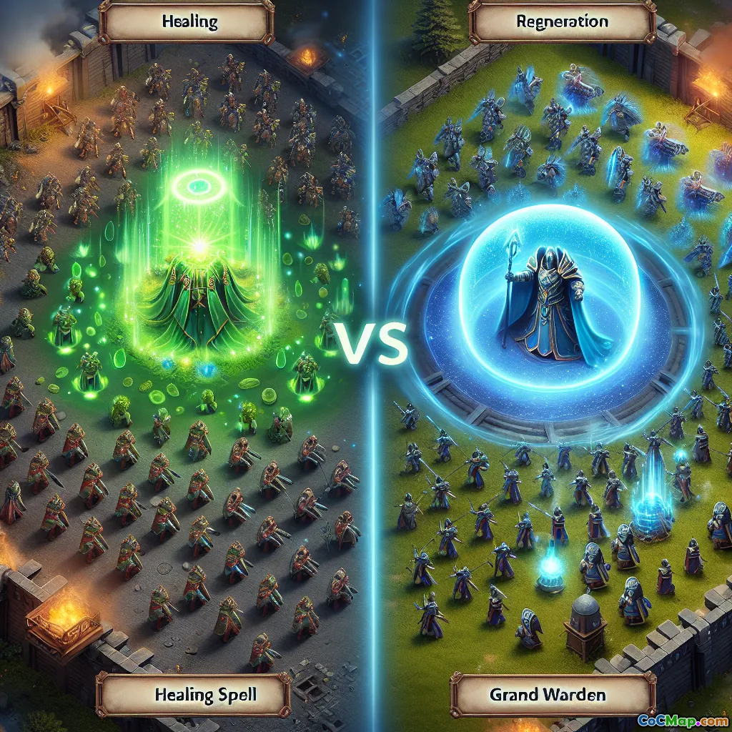 Healing Spell vs. Grand Warden Aura: Which Provides Better Survivability?