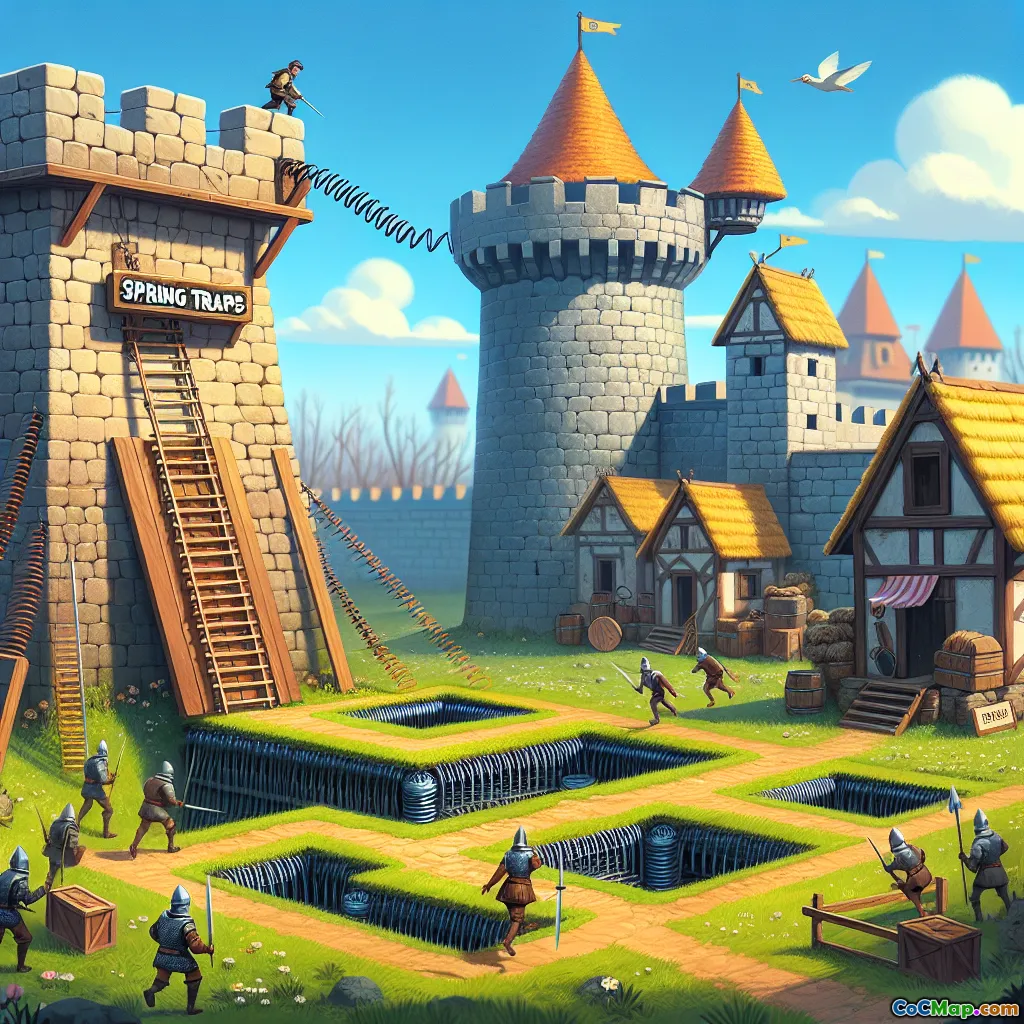 نصائح وضع فخ الزنبرك لمفاجأة المهاجمين في كلاش أوف كلانس