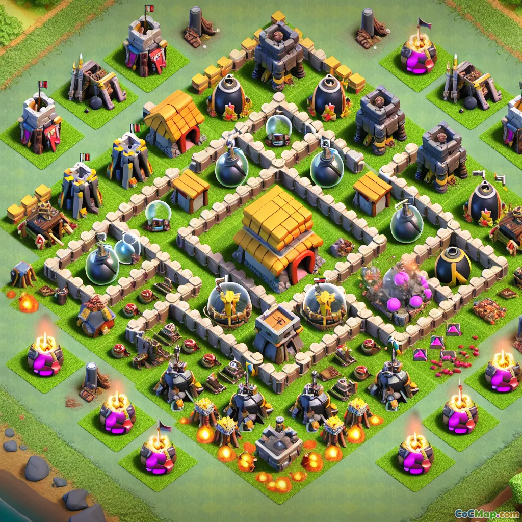Clash of Clans'ta Hasarını Maksimize Etmek İçin Bomba Yerleştirmenin Stratejik Yolu