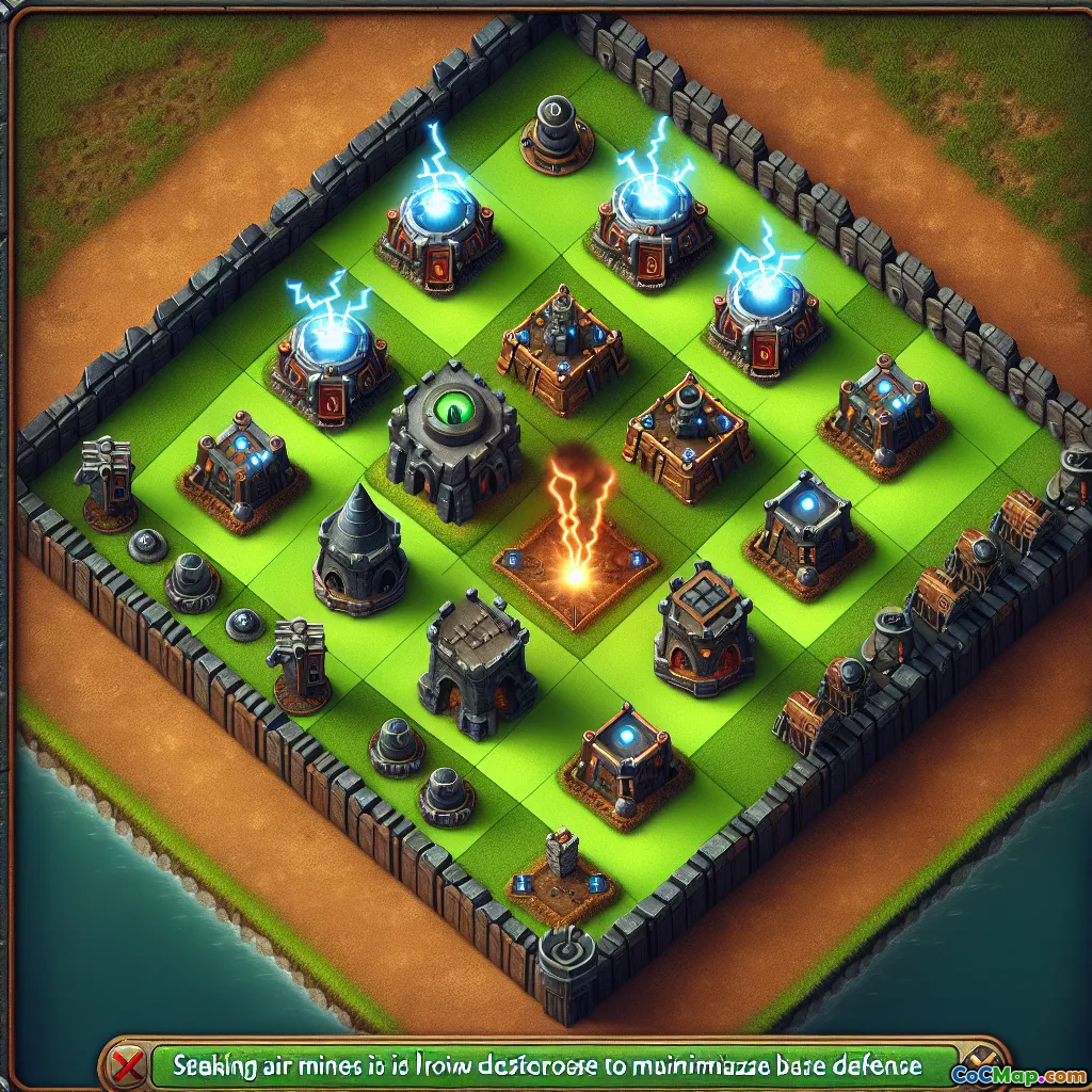 Strategic Use of Seeking Air Mines in Base Defense