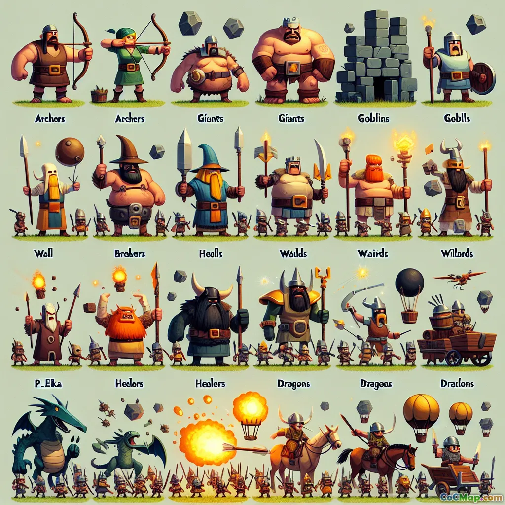 Compreendendo os Papéis das Tropas em Clash of Clans