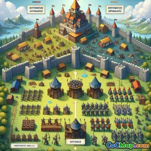 Balancing Offensive and Defensive Upgrades for Victory