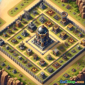 Bombtornets placering för effektiv fälltäckning