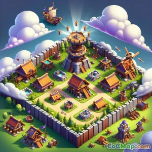 إنشاء تصميم قاعدة متوازن لقتالات العشائر