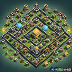 Navrhování vyváženého obranného rozložení v Clash of Clans