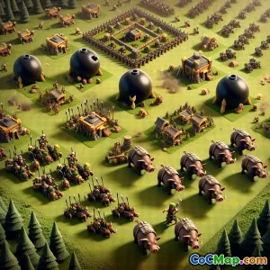 Giant Bombs vs. Hog Riders: Placeringsmönster som vinner försvar