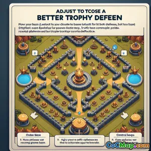 より良いトロフィー防衛のための基地レイアウト調整方法