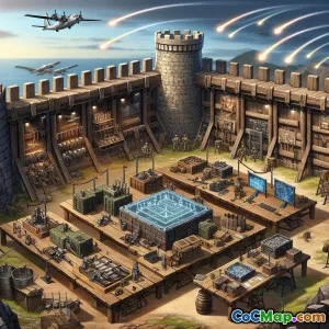 Strategisk placering av bomber för att försvara mot luftattacker