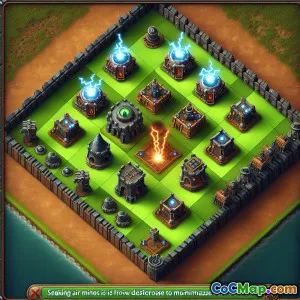 Strategic Use of Seeking Air Mines in Base Defense