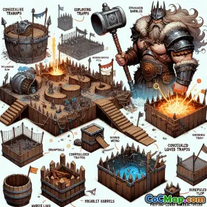 Using traps and defenses to neutralize the Barbarian King