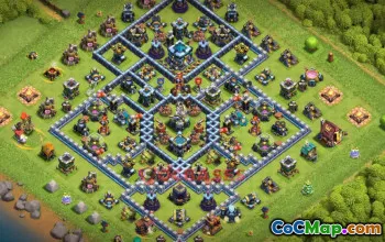  TH13 Anti 3 Stars Base with Link 2025 | CoC #52378