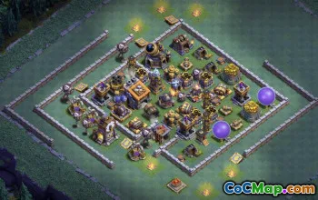 Baslayouter för COC: Builder Hall 9 Farming and Trophy Maps #15493