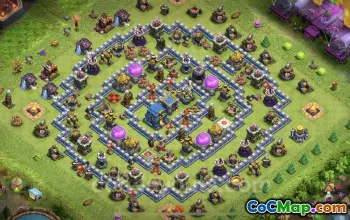 Best Anti 2 Star Hybrid Base TH12 - Clash of Clans  #25622