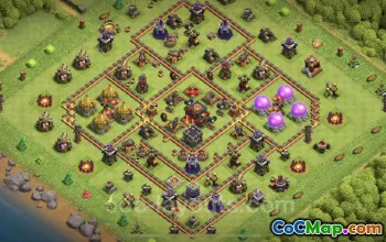 Best Anti 2-Star TH10 Base – Hybrid & Link for Clash of Clans #19917
