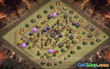 Best Anti 2 Star TH10 CWL Base | Hybrid Layout & Link #24931