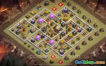 Best Anti 2 Star TH11 War Base 2025 - Clash of Clans #20129