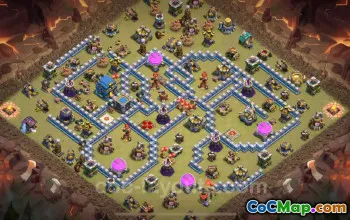 Best Anti 2 Star TH12 War Base - Clash of Clans #20587
