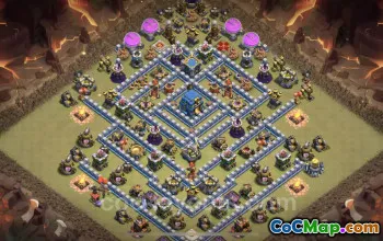 Best Anti 2 Star TH12 War Base - Clash of Clans Copy #25653