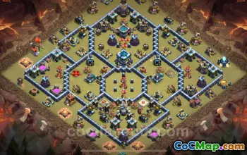 Best Anti 2 Star TH13 War Base Link for Legend League 2024 #20967