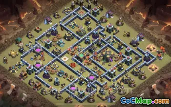 Best Anti 2 Star TH14 Base for CWL - Clash of Clans #25988