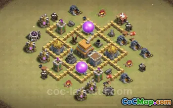 Best Anti 2 Star TH5 War Base - Copy Link Included #18218