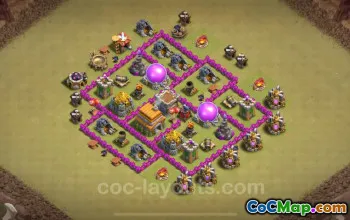 Best Anti 2-Star TH6 Base 2024 - Hybrid Base Copy Link #18343