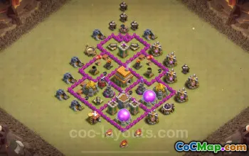 Best Anti 2 Star TH6 War Base 2024 - Town Hall 6 Copy #18295