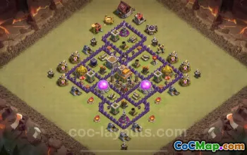 Best Anti 2 Star TH7 War Base 2024 | Clash of Clans #18854
