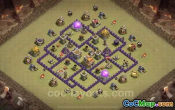 Pangkalan Perang TH7 Anti Bintang 2 Terbaik - Tautan Clash of Clans #18770