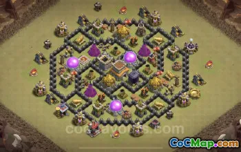 Best Anti 2 Star TH8 War Base 2023 - Link & Strategy #19067