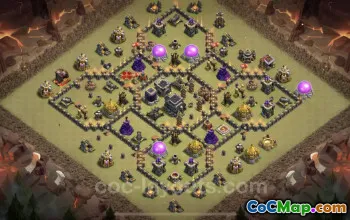 Best Anti 2 Star TH9 War Base - Clash of Clans Copy #24680