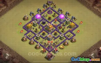 Base Anti 2 Star War TH7 Terbaik 2024 - Tautan Clash of Clans #18566