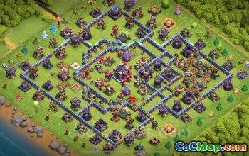 Best Anti 2 Stars Hybrid TH15 Base - Clash of Clans #22058