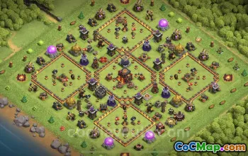Best Anti 2 Stars TH10 Base - Legend League Defense #19721