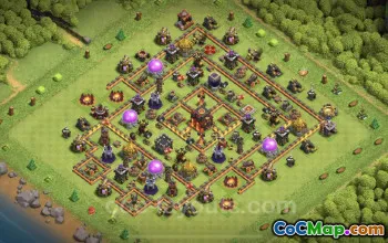 Best Anti 2 Stars TH10 Hybrid Base - Clash of Clans #25078