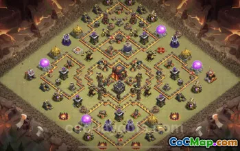 Best Anti 2 Stars TH10 War Base - Clash of Clans Link #25141
