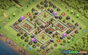 Best Anti 2 Stars TH11 Base - Clash of Clans Defense #25292