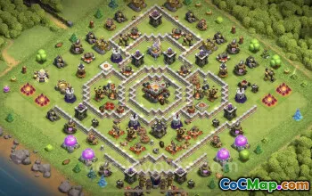 Best Anti 2 Stars TH11 Base - Clash of Clans Defense #25388