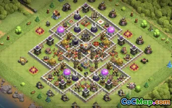 Best Anti 2 Stars TH11 Hybrid Base Layouts & Links | COC #25320