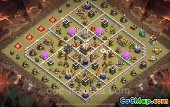 Best Anti 2 Stars TH11 War Base 2024 - Clash of Clans #20296
