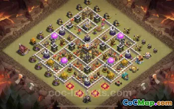 Best Anti 2 Stars TH11 War Base 2025 - Link & Tips #20134