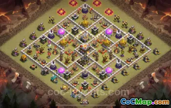 Best Anti 2 Stars TH11 War Base & Link | Clash of Clans 2025 #20144